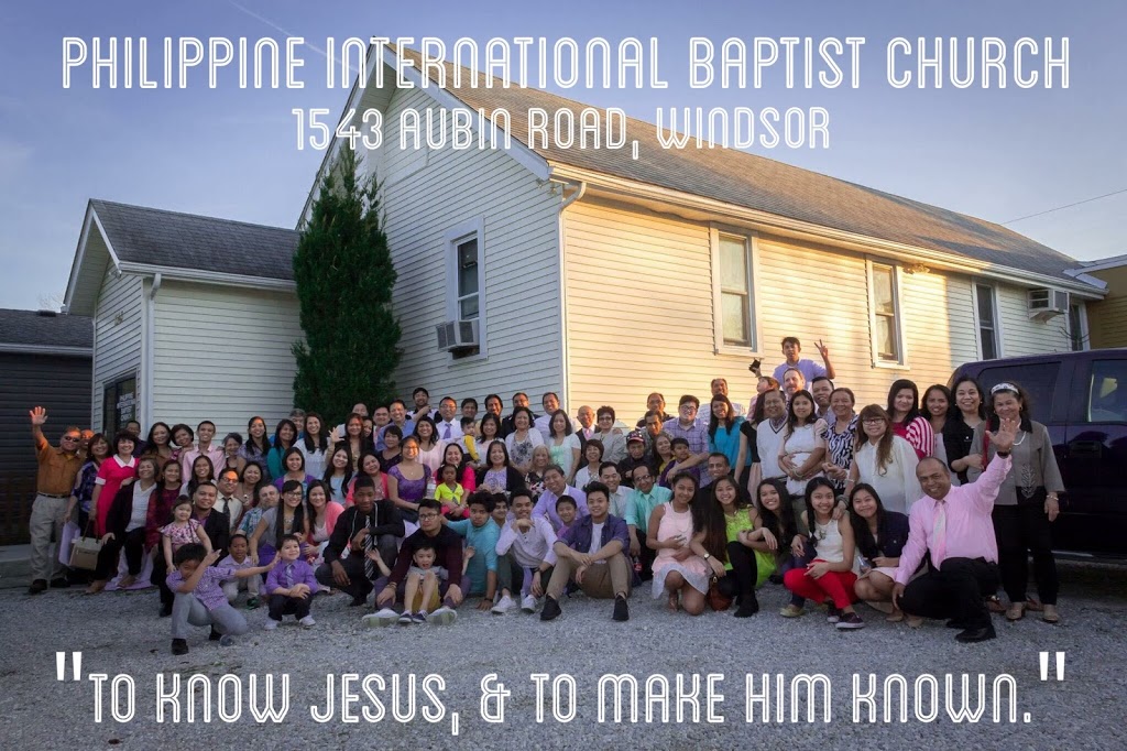 Philippine International Baptist Church | 1543 Aubin Rd, Windsor, ON N8Y 4G1, Canada | Phone: (519) 945-2158
