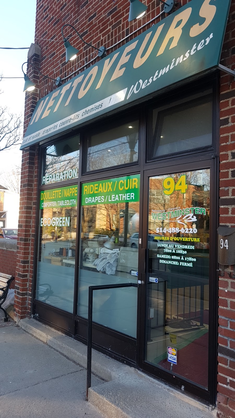 Nettoyeurs Westminster | 94 Avenue Westminster N, Montréal-Ouest, QC H4X 1Z2, Canada | Phone: (514) 488-6220