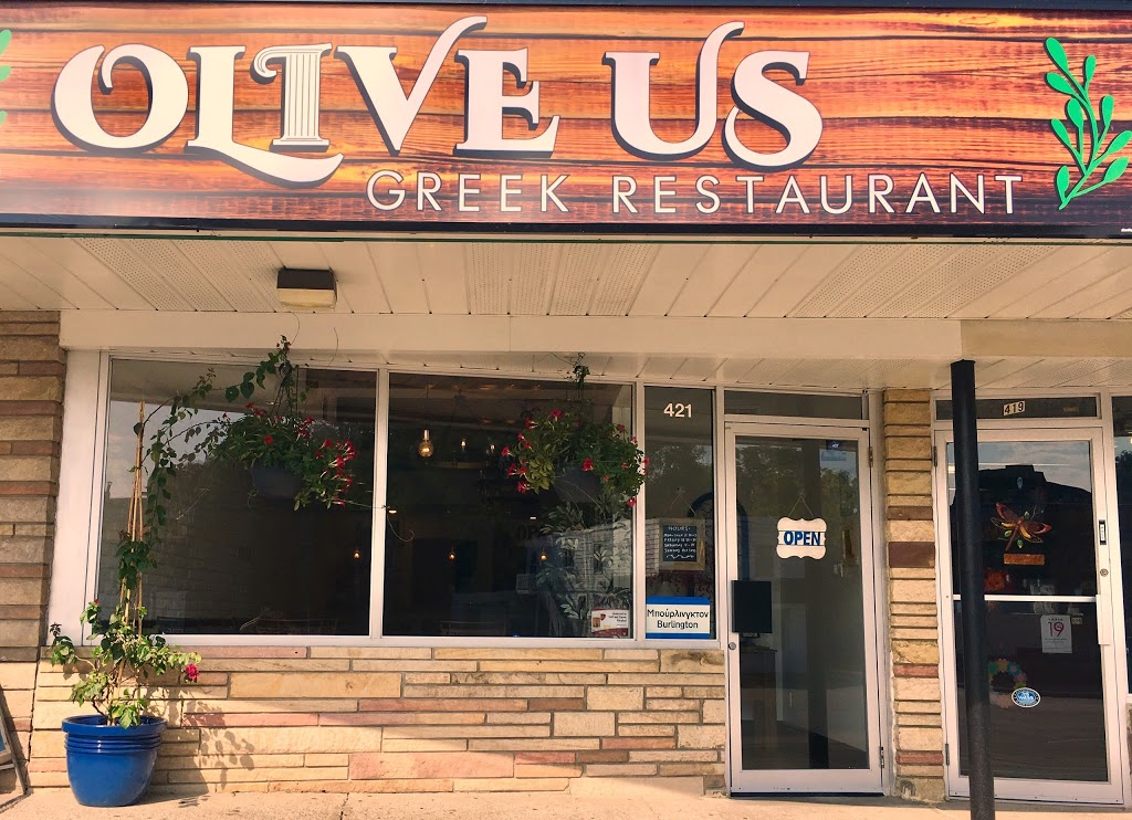Olive Us Greek Restaurant | 421 Guelph Line, Burlington, ON L7R 3L7, Canada | Phone: (289) 337-2246