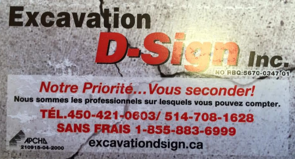 Excavation D-Sign | 3817 Rue Sunshine, Rawdon, QC J0K 1S0, Canada | Phone: (450) 421-0603