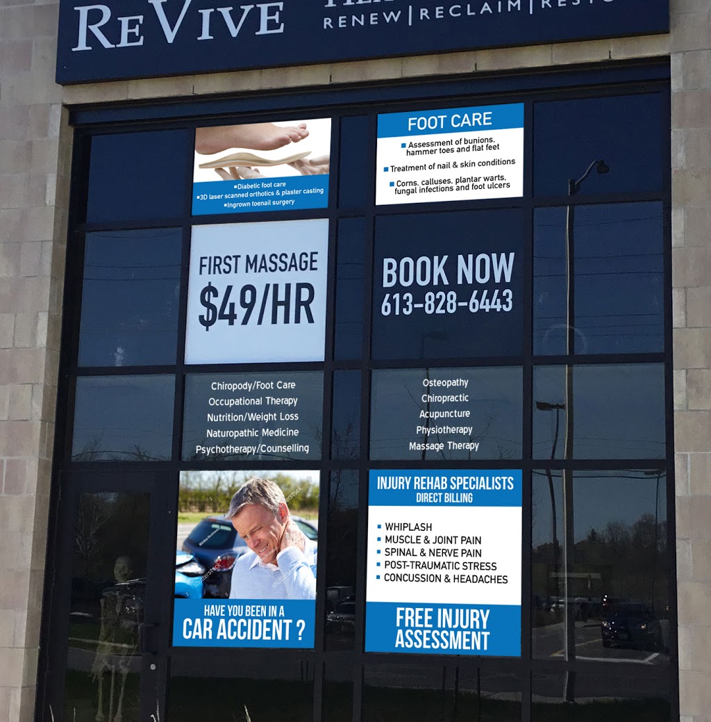 ReVive Health Solutions | 737 Silver Seven Rd #4, Kanata, ON K2V 0H3, Canada | Phone: (613) 828-6443