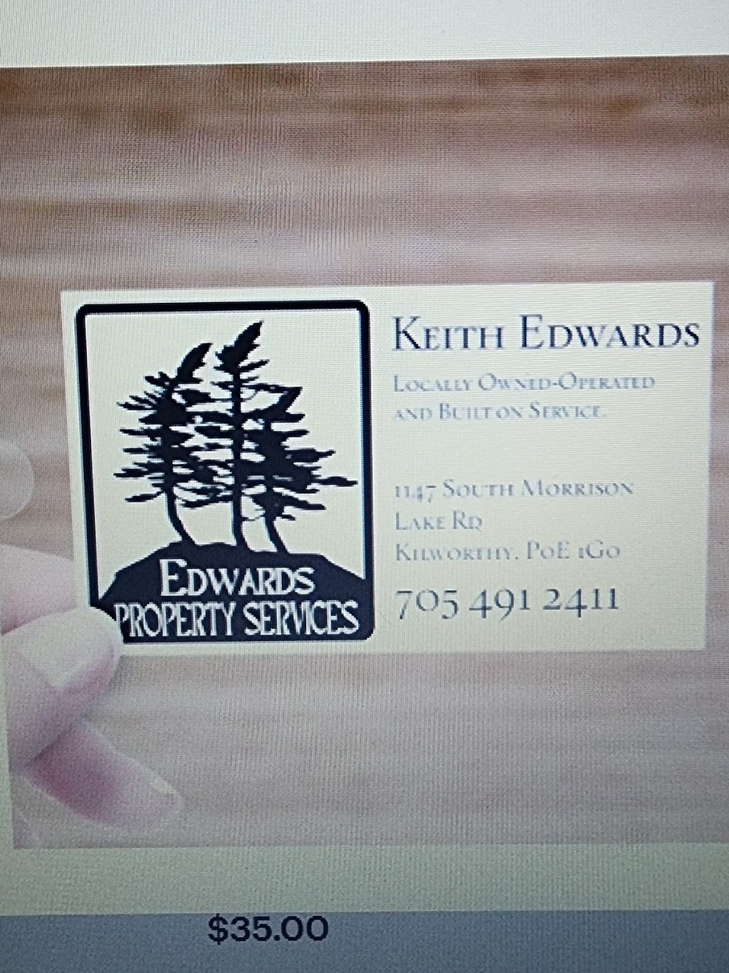 EDWARDS PROPERTY SERVICES | point of interest | 1147 S Morrison Lake Rd, Kilworthy, ON P0E 1G0, Canada | 7054912411 OR +1 705-491-2411