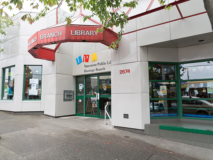 Vancouver Public Library, Hastings Branch | 2674 E Hastings St, Vancouver, BC V5K 1Z6, Canada | Phone: (604) 665-3959