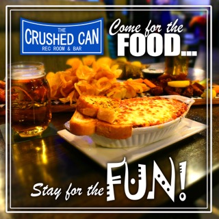 The Crushed Can Rec Room & Bar | 82 Manitoba St W, Moose Jaw, SK S6H 1P7, Canada | Phone: (306) 694-4900