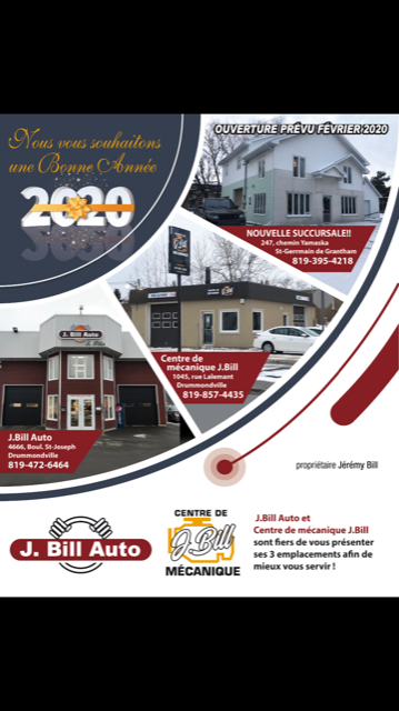 Centre de Mecanique J.Bill (ST-GERMAIN) | 247 Chemin Yamaska, Saint-Germain-de-Grantham, QC J0C 1K0, Canada | Phone: (819) 395-4218