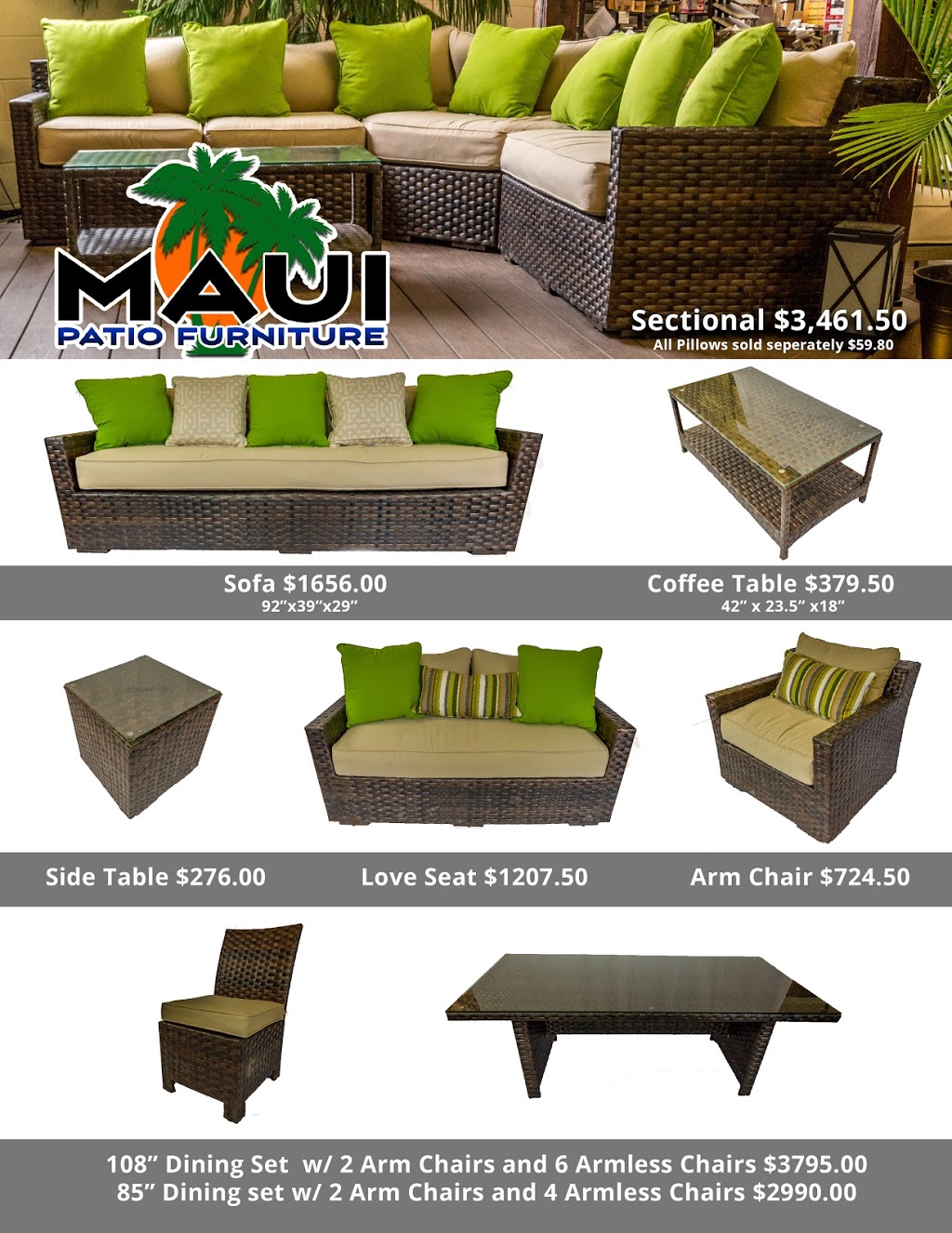 MAUI Patio Furniture Store | 454 S Service Rd W, Oakville, ON L6L 5B8, Canada | Phone: (905) 337-7707