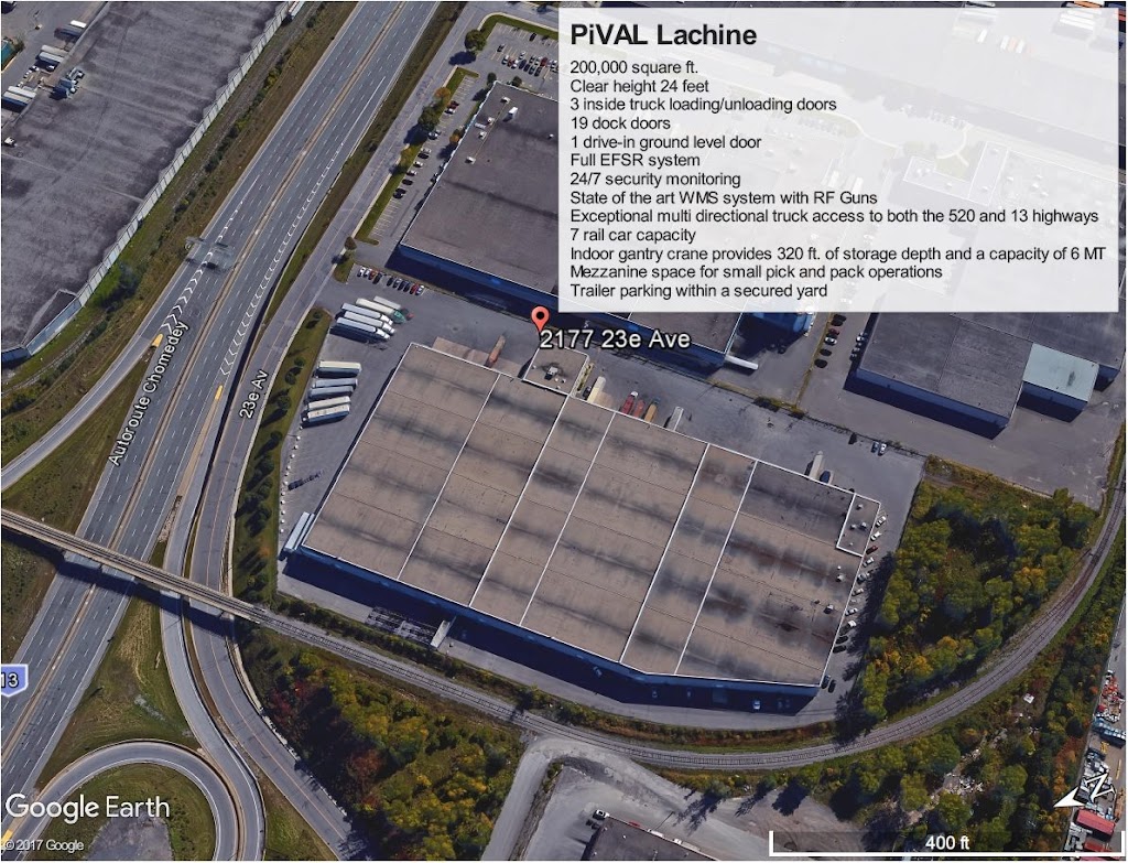 PiVAL Lachine Distribution Center | 2177 23e Avenue, Lachine, QC H8T 3E6, Canada | Phone: (514) 600-3320