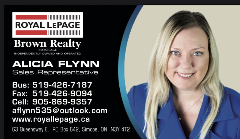 Alicia Flynn Real Estate | 63 Queensway East, Simcoe, ON N3Y 4M5, Canada | Phone: (905) 869-9357