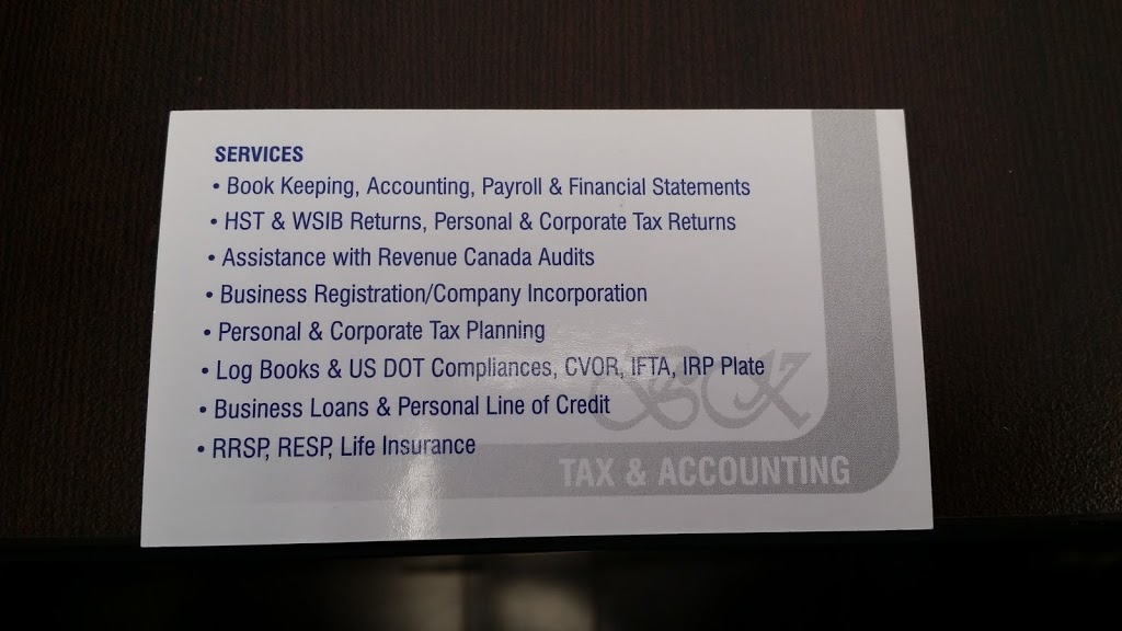 BK Tax & Accounting Services | 205 Advance Blvd, Brampton, ON L6T 4V9, Canada | Phone: (905) 451-1414