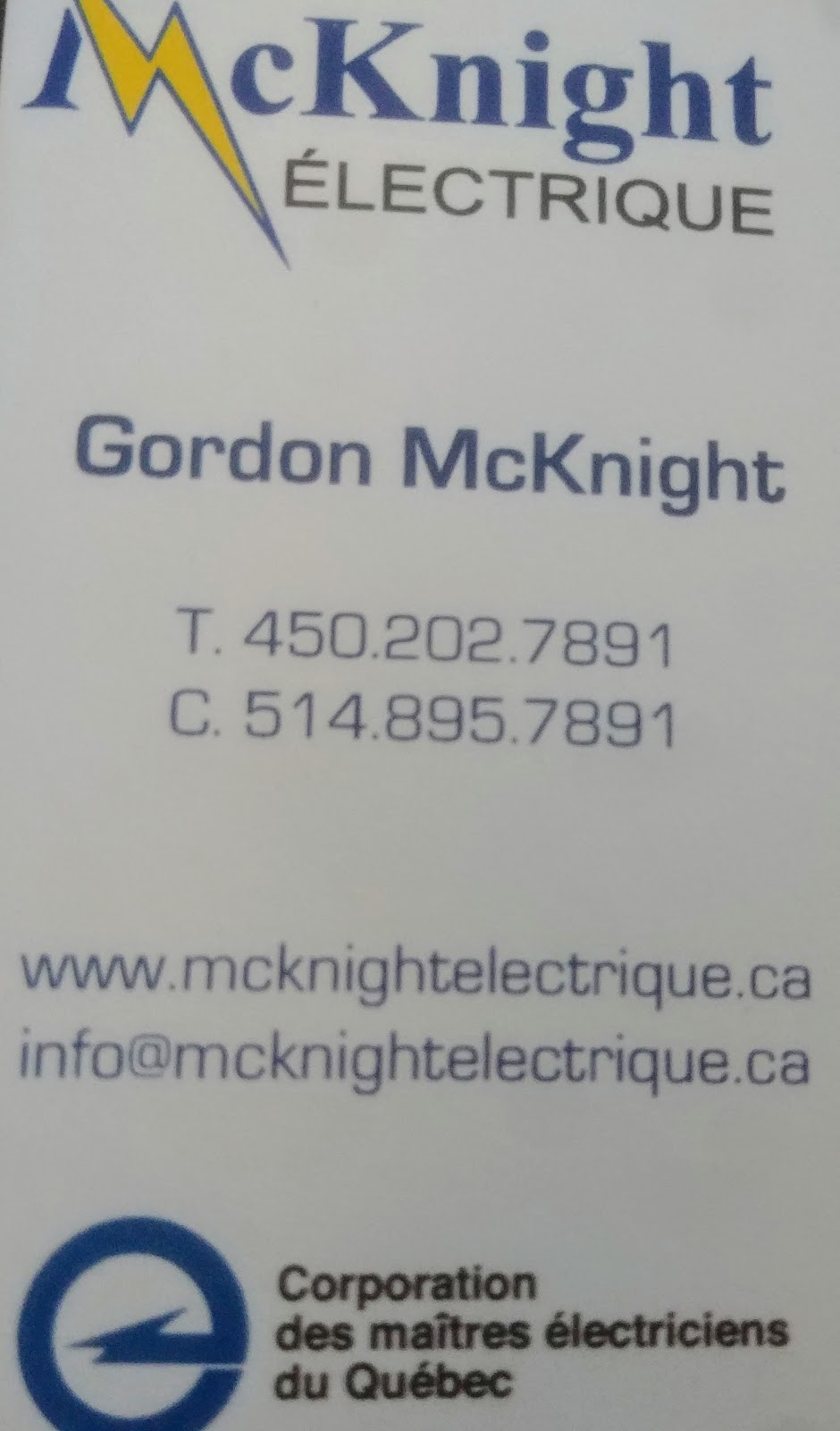 Electrique Mcknight | Saint-Lazare, QC J7T 2Y1, Canada | Phone: (450) 202-7891