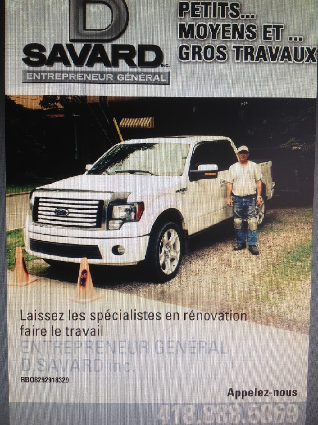 Entrepreneur General D. Savard Inc | 1267 Rue de la Tannerie, Saint-Agapit, QC G0S 1Z0, Canada | Phone: (418) 808-5140