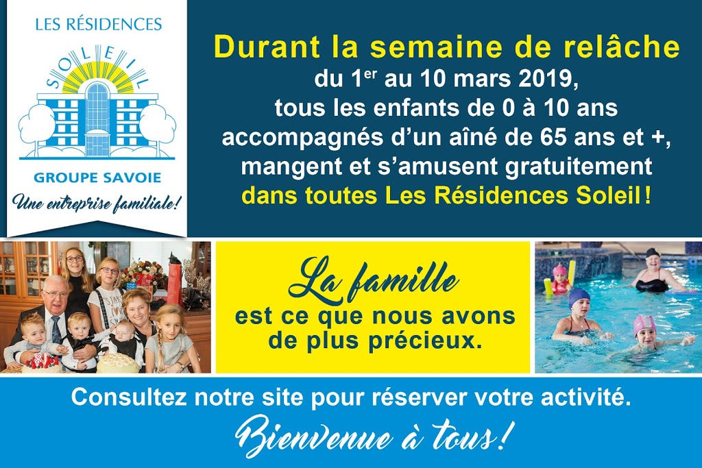 Les Résidences Soleil Manoir Sherbrooke | 1150 Rue des Quatre-Saisons, Sherbrooke, QC J1E 3X3, Canada | Phone: (819) 822-1038