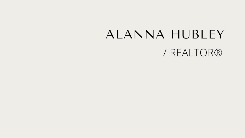 Saint John Realtor - Alanna Hubley | 1967 Loch Lomond Rd, Saint John, NB E2J 2A5, Canada | Phone: (506) 271-1111