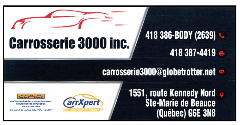 Garage Carrosserie 3000 (Centre de ) | 1551 Route du Président Kennedy N, Sainte-Marie, QC G6E 3N8, Canada | Phone: (418) 386-2639