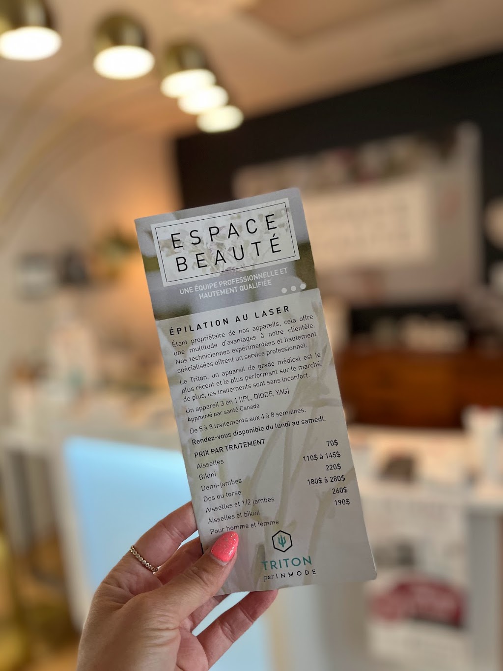 Espace Beaute | 47-A Rue du Roi, Sorel-Tracy, QC J3P 4M6, Canada | Phone: (450) 908-0510