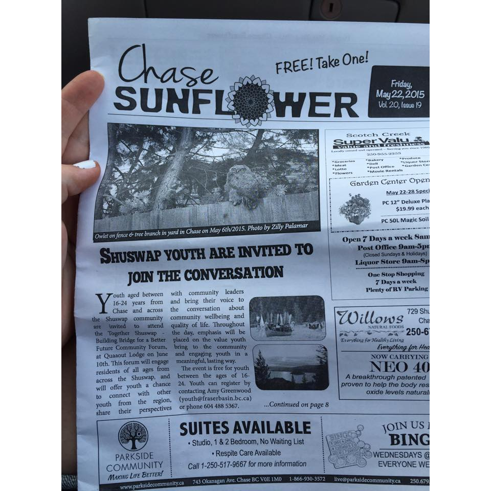 The Chase Sunflower | 838 Shuswap Ave, Chase, BC V0E 1M0, Canada | Phone: (250) 320-3050