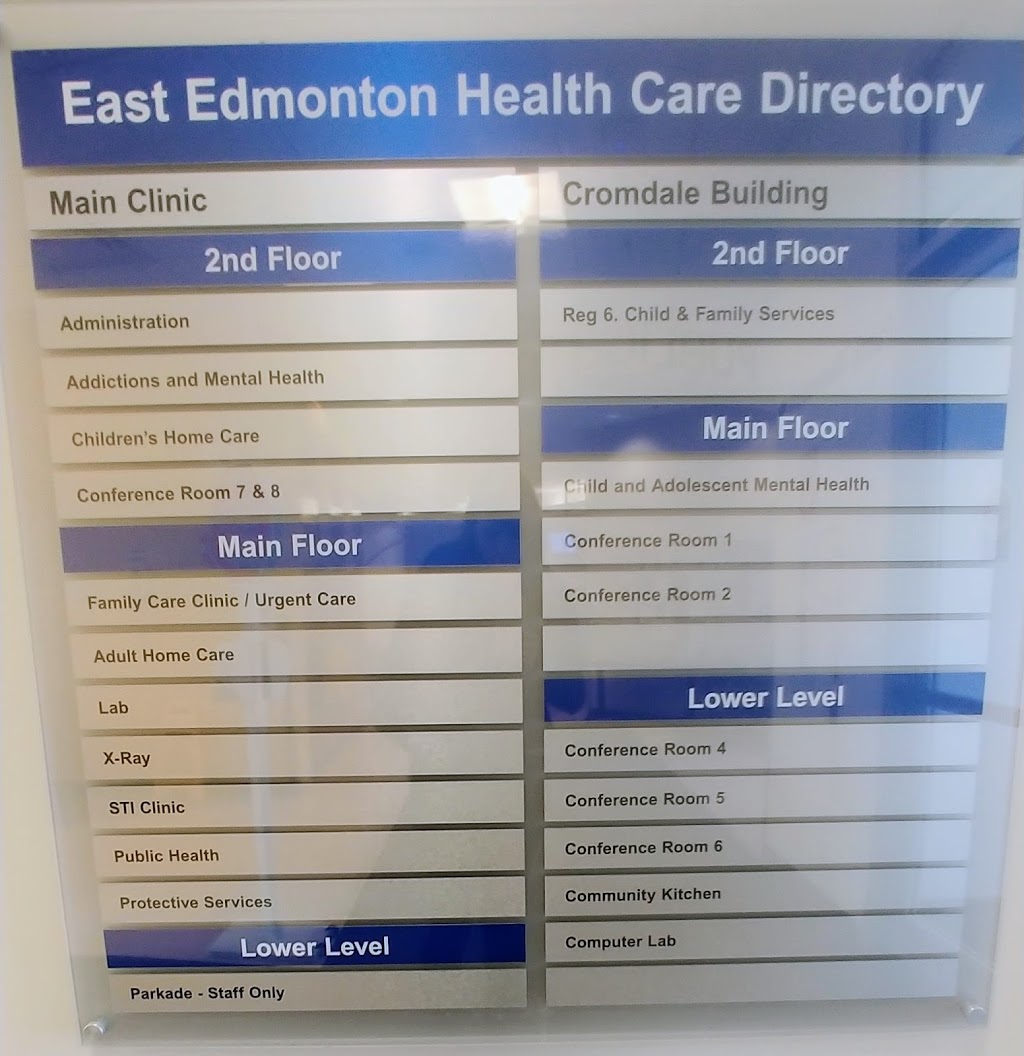 East Edmonton Health Centre | health | 7910 112 Ave NW, Edmonton, AB T5B 0C2, Canada | 7803424700 OR +1 780-342-4700