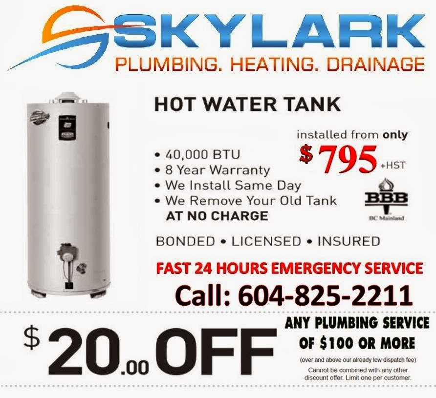 Skylark Plumbing, Heating and Drainage | 8861 138 St, Surrey, BC V3V 5X2, Canada | Phone: (604) 825-2211
