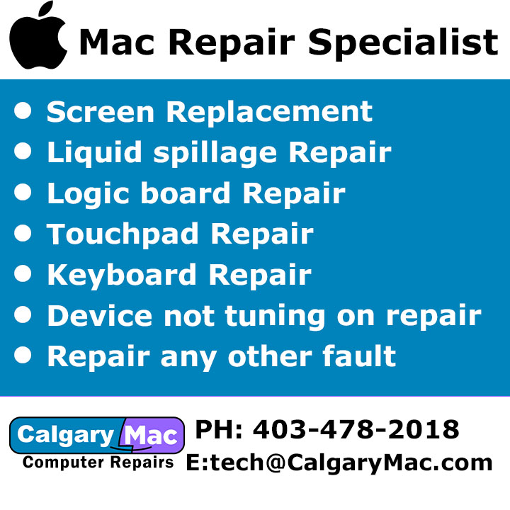 Calgary Mac Computer Repairs | MacBook Repair Center | Apple Mac Repair and Service Expert | 220 Cornergate Row NE, Calgary, AB T3N 1L7, Canada | Phone: (403) 478-2018