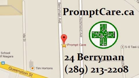 Prompt Care | 24 Berryman Ave, St. Catharines, ON L2R 3W9, Canada | Phone: (289) 213-2208