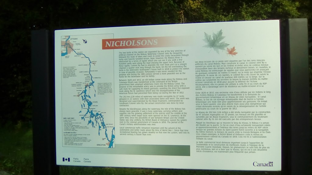 Rideau Canal, Lock 18 - Lower Nicholsons | Nicholson Ln, Merrickville, ON K0G 1N0, Canada | Phone: (613) 269-4960