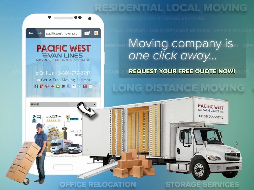 Pacific West Van Lines | 103-14273 Knox Way, Richmond, BC V6V 2Z4, Canada | Phone: (866) 777-3747