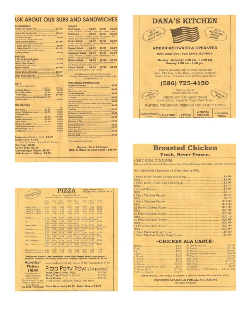Danas Kitchen | 8089 Dixie Hwy, Ira Township, MI 48023, USA | Phone: (586) 725-4150