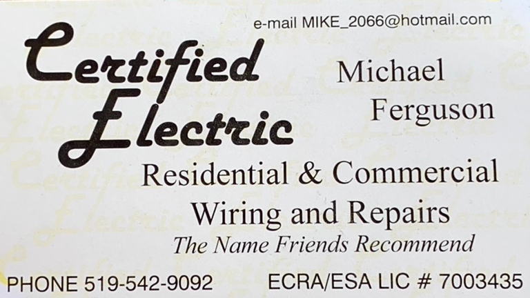 Certified electric | 1295 Webster Dr, Sarnia, ON N7S 2K3, Canada | Phone: (519) 542-9092