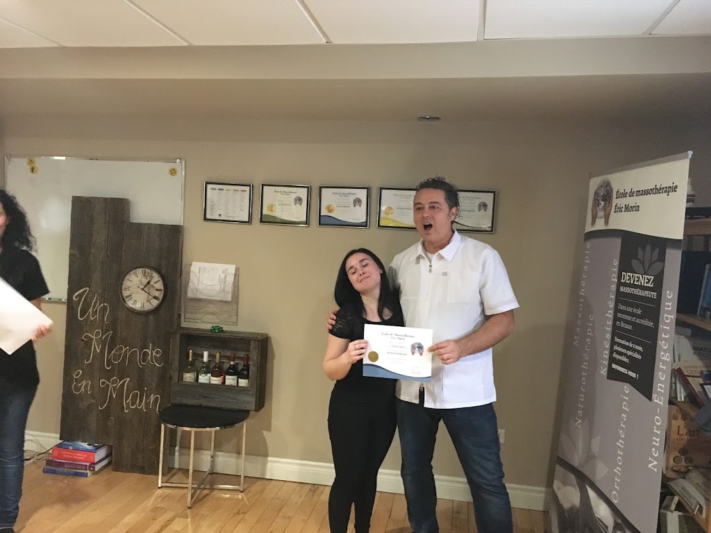 Ecole Massotherapie Éric Morin, Un Monde En Main | 503 Rue Boilard, Saint-Bernard, QC G0S 2G0, Canada | Phone: (418) 475-6148