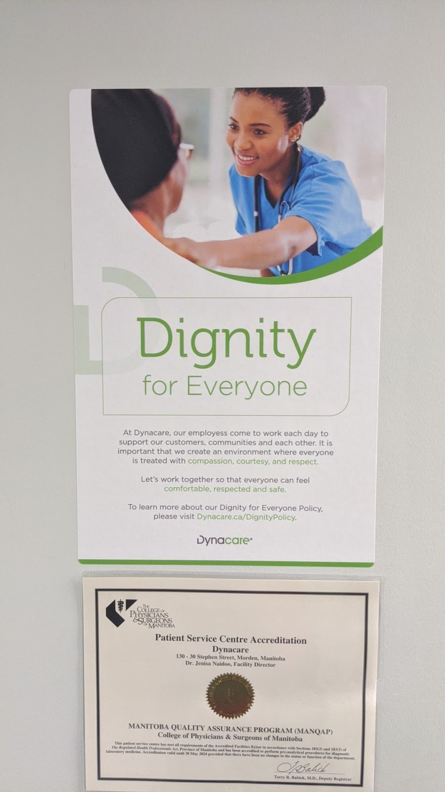 Dynacare Laboratory and Health Services Centre | 385 Main St #130, Winkler, MB R6W 1J2, Canada | Phone: (204) 325-6309