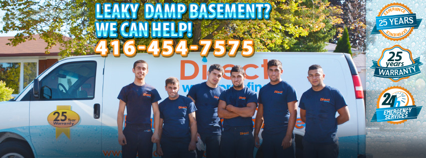 Direct Basement Waterproofing | 4 Faversham Crescent, Etobicoke, ON M9C 3X4, Canada | Phone: (416) 454-7575