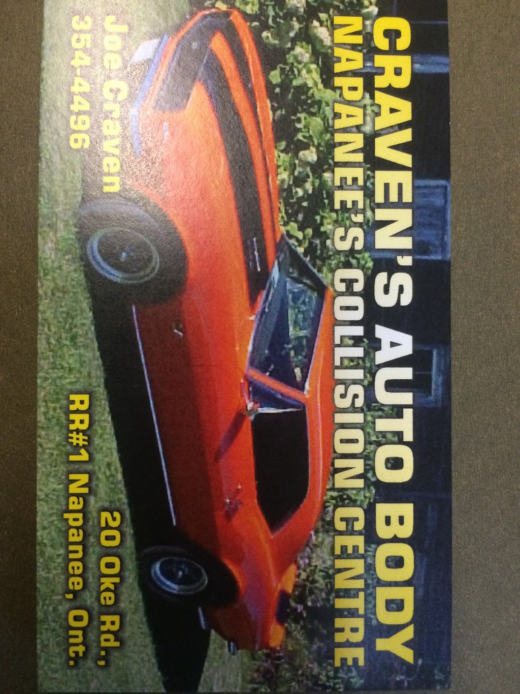 Cravens Auto Body Repair | 20 Oke Rd, Napanee, ON K7R 3K6, Canada | Phone: (613) 354-4496