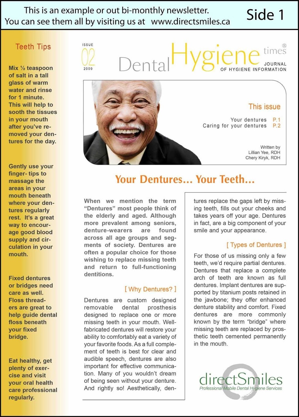 directSmiles Mobile Dental Hygiene Services | 2786 Huntingdon Trail, Oakville, ON L6J 7G5, Canada | Phone: (647) 225-5744