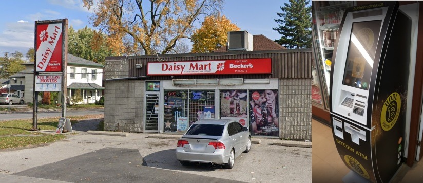 HODL Bitcoin ATM - Daisy Mart | 157 Bridge St W, Belleville, ON K8P 1J8, Canada | Phone: (416) 840-5444