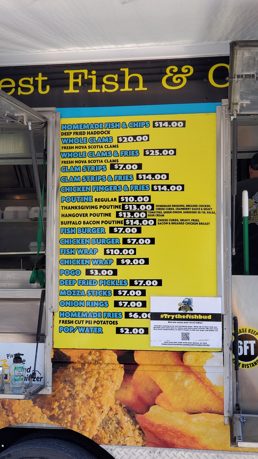 K C & Sons Fish & Chips | 4222 Route 108, Upper Derby, NB E9E 2K5, Canada | Phone: (506) 773-7521