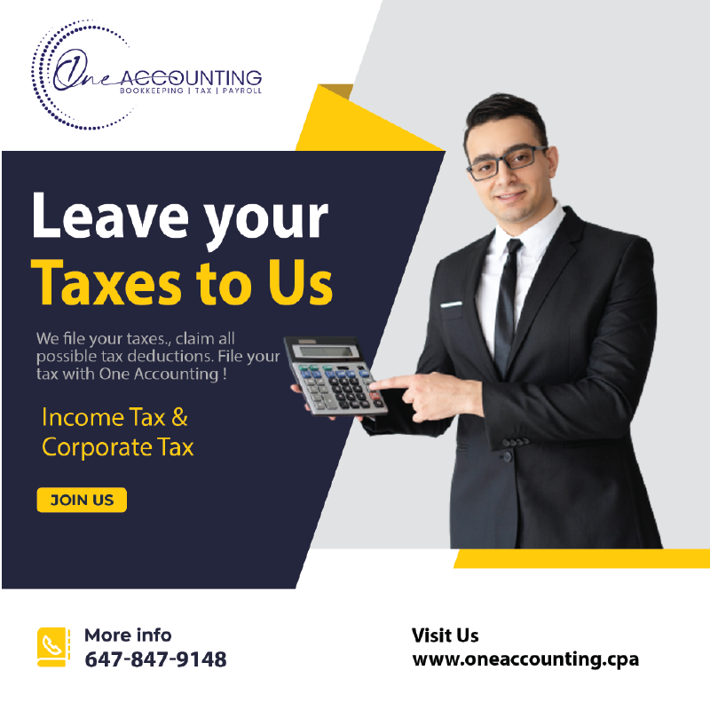 One Accounting | 393 Dundas St E, Hamilton, ON L0R 2H1, Canada | Phone: (647) 847-9148