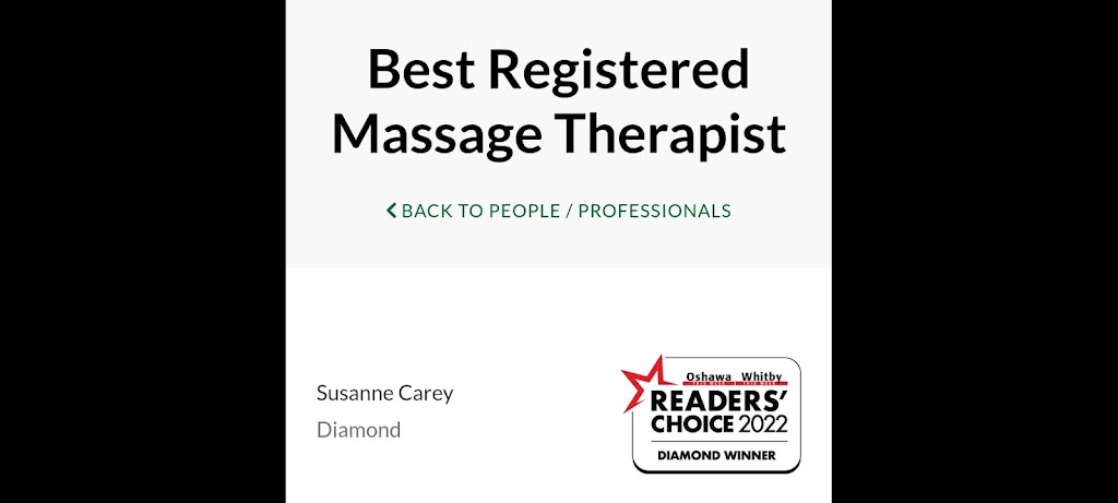 Susanne Carey, RMT | Harmony Rd N, Oshawa, ON L1K 1M1, Canada | Phone: (905) 261-9966