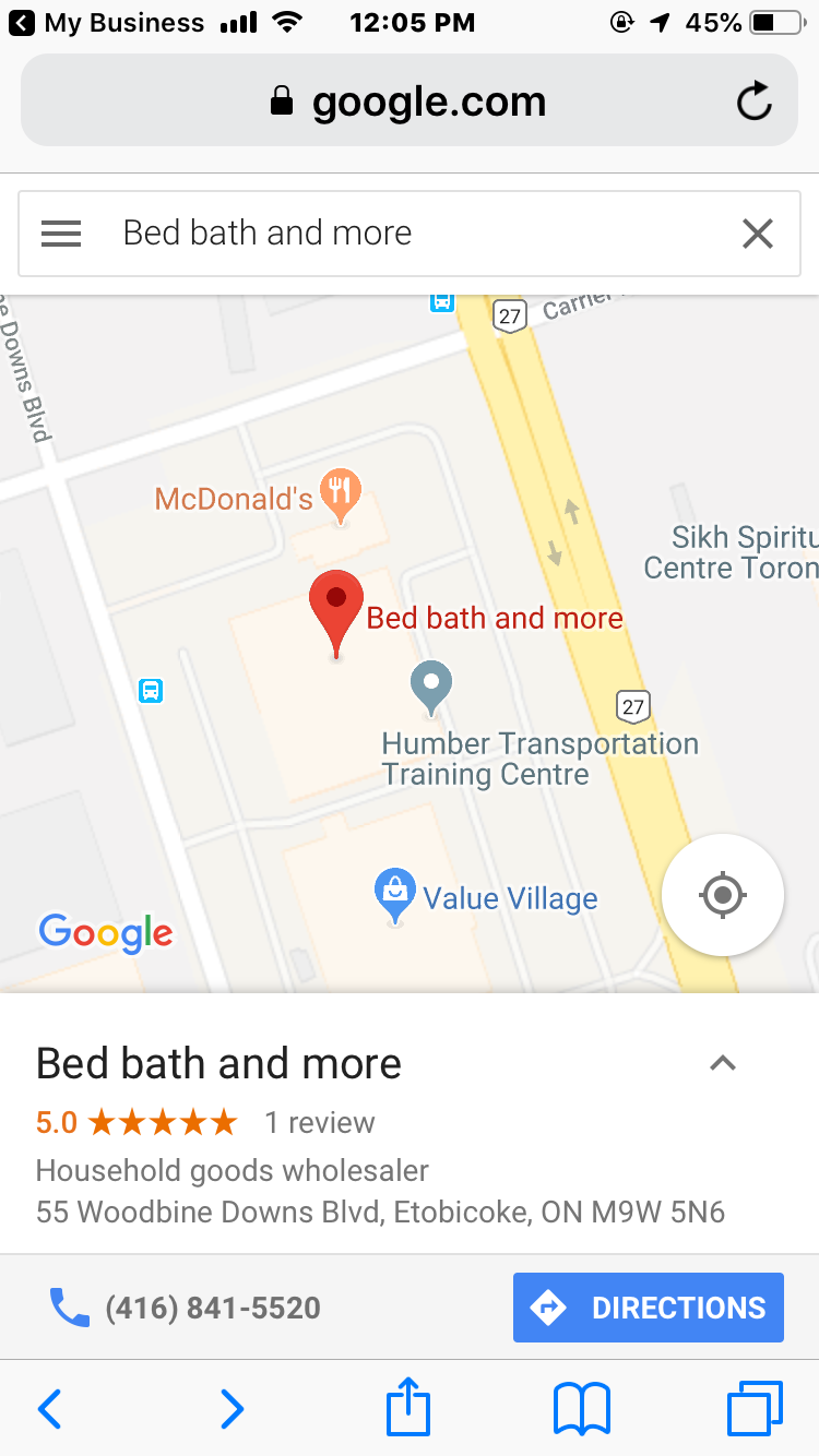 Bed bath and more | 55 Woodbine Downs Blvd, Etobicoke, ON M9W 5N6, Canada | Phone: (416) 565-7137