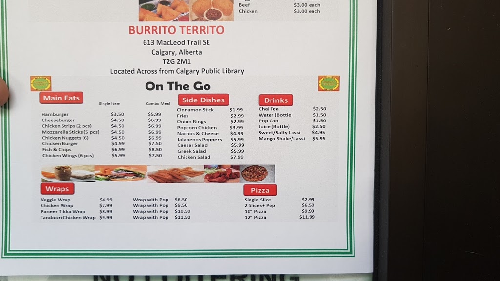Burrito Territo | 613 Macleod Trail SE, Calgary, AB T2G 2M1, Canada | Phone: (403) 454-2708