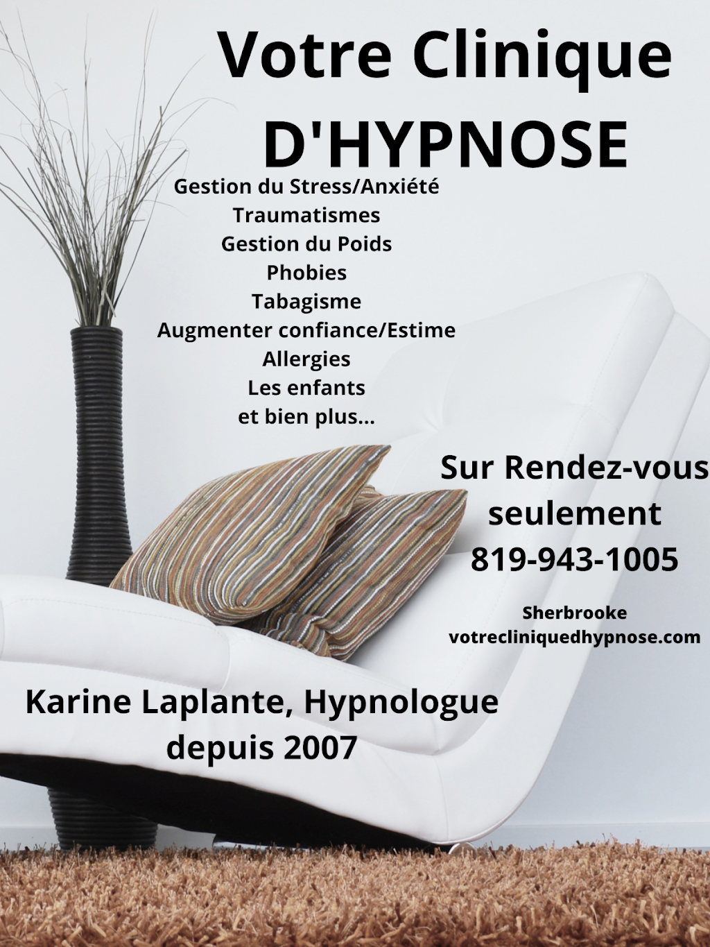 Votre Clinique dHypnose | 1271 Rue King E, Sherbrooke, QC J1G 1E7, Canada | Phone: (819) 943-1005