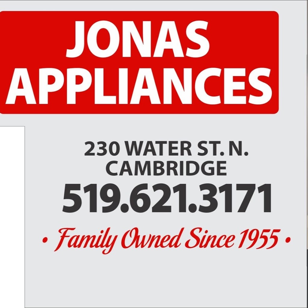 Jonas Appliances | 230 Water St N, Cambridge, ON N1R 3C1, Canada | Phone: (519) 621-3171
