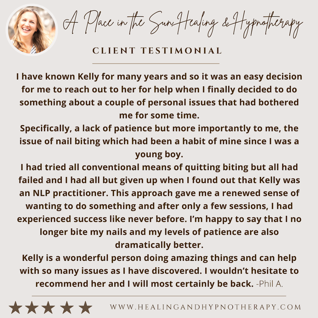 A Place in the Sun Healing & Hypnotherapy | 481 Head St #5, Victoria, BC V9A 5S1, Canada | Phone: (250) 891-2946