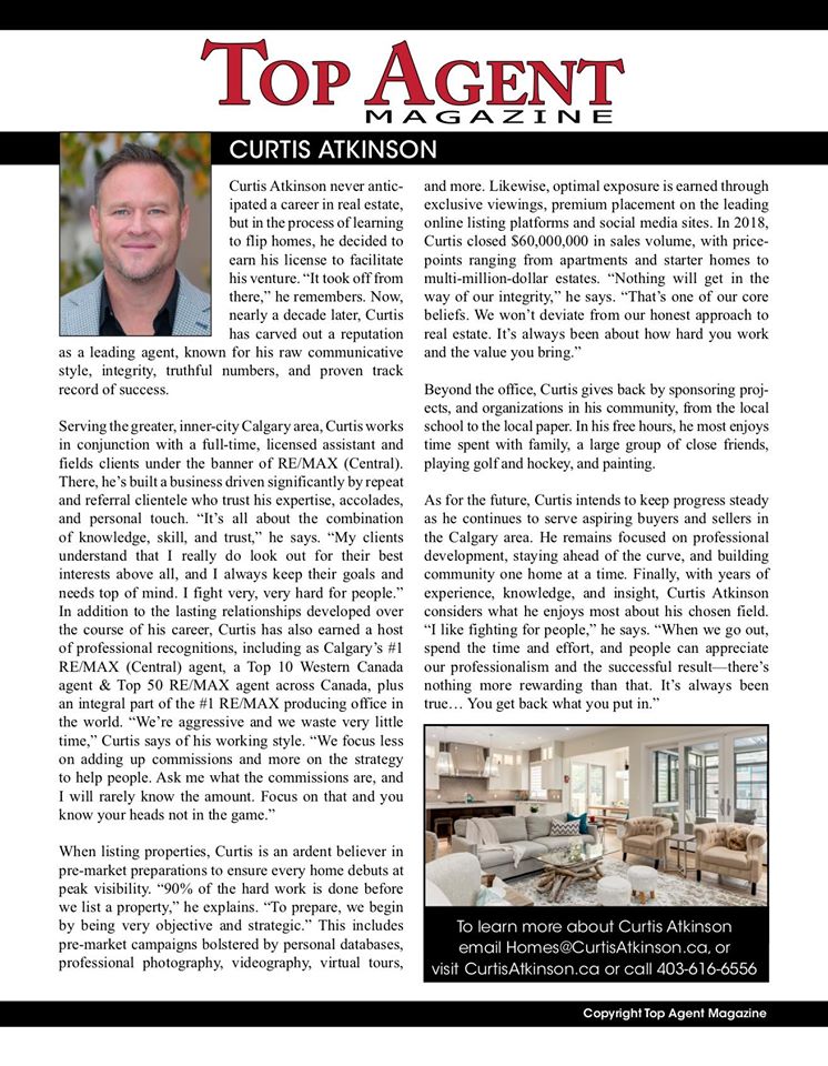Curtis Atkinson - REALTOR® - RE/MAX Real Estate (Central) | 2411 4 St NW #206, Calgary, AB T2M 2Z8, Canada | Phone: (403) 616-6556