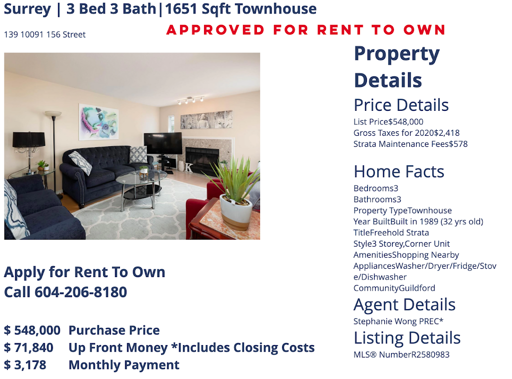 Canadian Rent To Own Homes | 6715 131a St, Surrey, BC V3W 7S7, Canada | Phone: (604) 206-8180