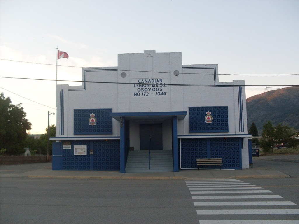 Royal Canadian Legion Branch 173 | 8310 78 Ave, Osoyoos, BC V0H 1V0, Canada | Phone: (250) 495-7447