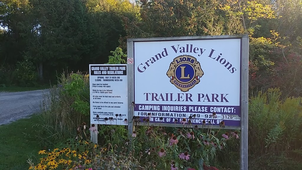 Grand Valley Lions Trailer Park | 129 Amaranth St E, Grand Valley, ON L0N 1G0, Canada | Phone: (519) 928-3126