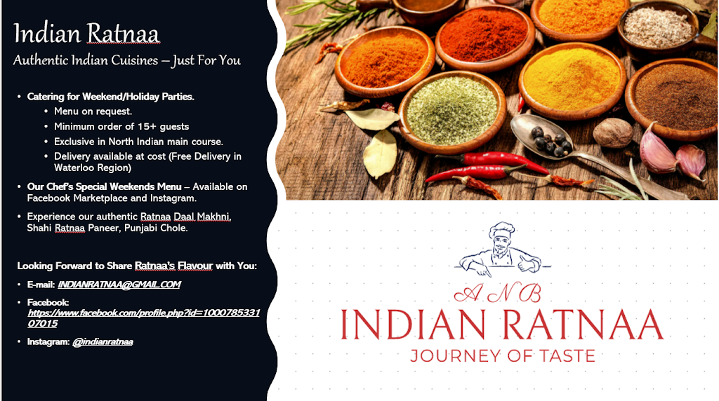 Indian Ratnaa | 123 Chateau Crescent, Cambridge, ON N3H 5S3, Canada | Phone: (437) 688-4828
