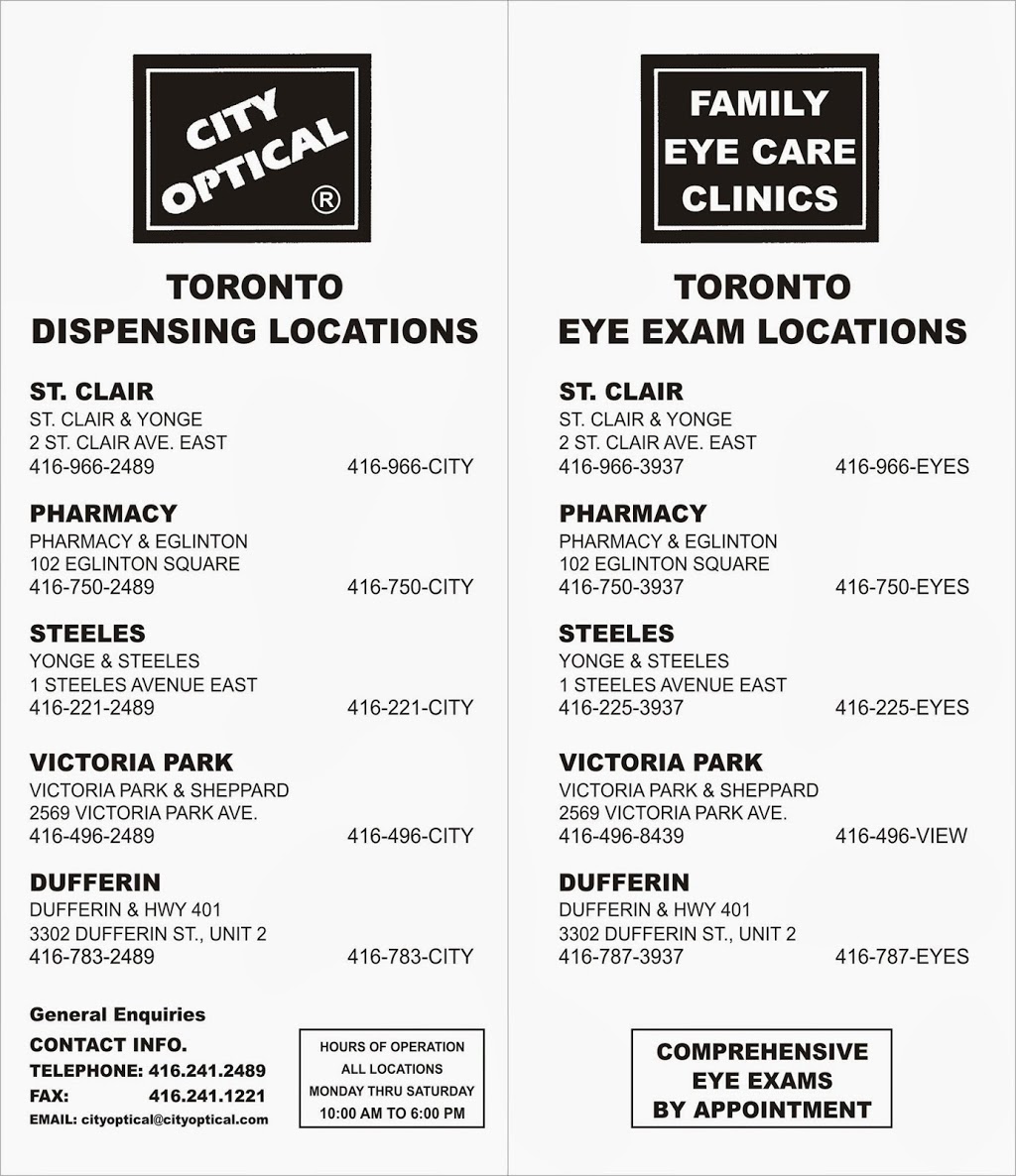 city optical eglinton square