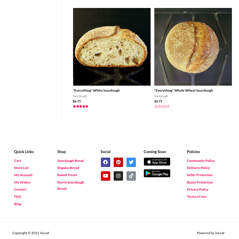 inLoaf Sourdough Bread and Bakery | 168 Blake St, Barrie, ON L4M 1K3, Canada | Phone: (800) 262-3901