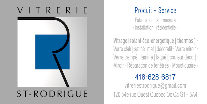 Vitrerie St-Rodrigue Inc. | 120 54e Rue O, Québec, QC G1H 5A4, Canada | Phone: (418) 628-6817